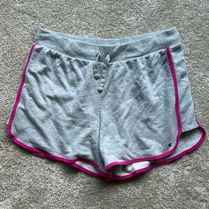 Champion pink lined gray shorts